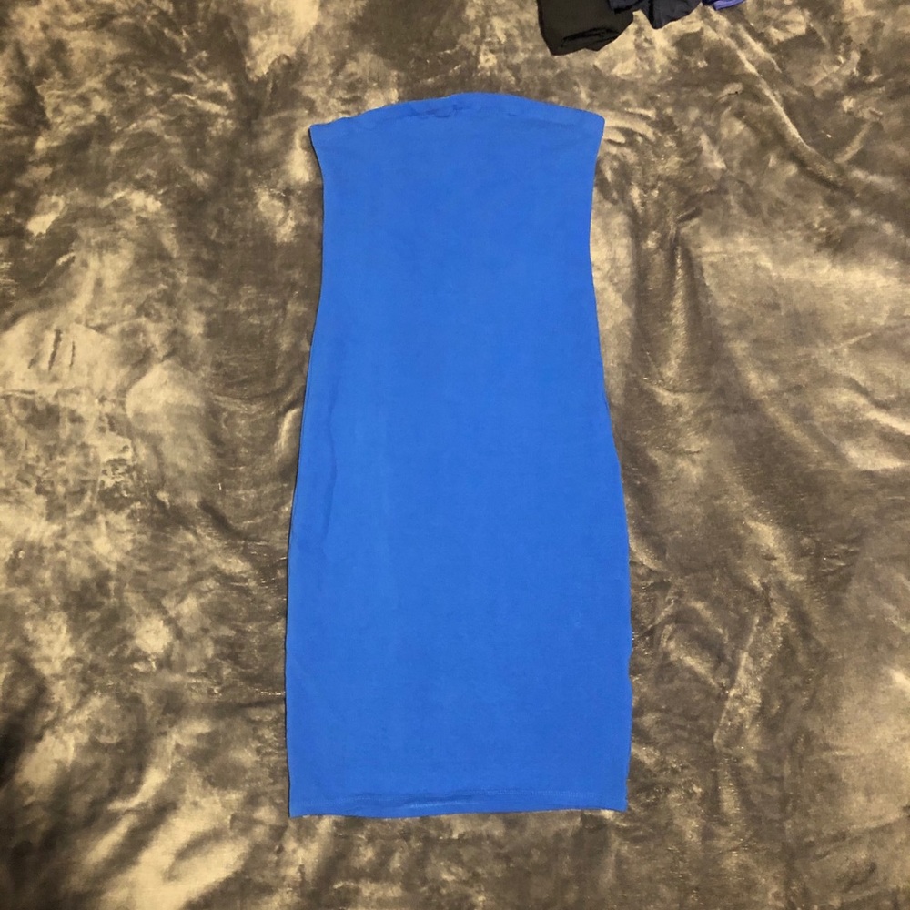 Strapless Blue Tube Dreas